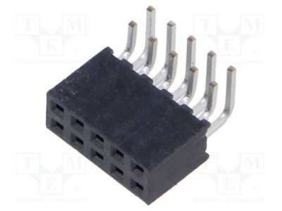 Conector şiruri pini mamă 10 PIN 2mm gold flash THT - SAMTEC foto