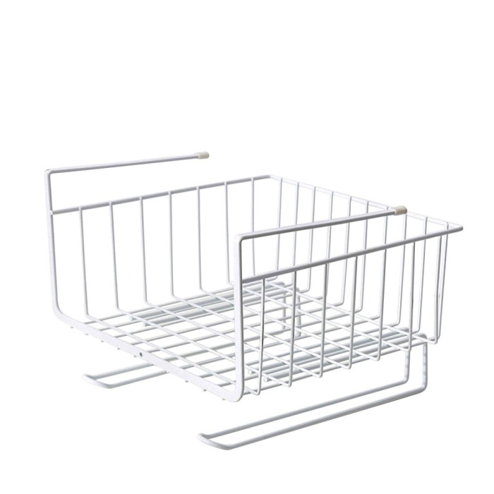 Cos suspendat sub raft, otel carbon, 29,5x24,5x18cm - Zokura