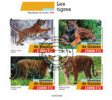 GUINEEA 2020 - Tigri / bloc, Stampilat