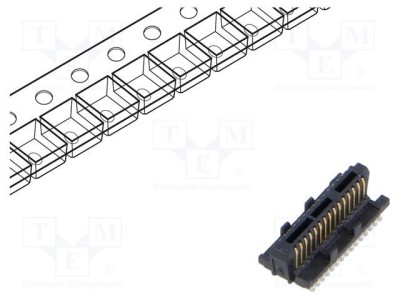 Conector PCB-PCB tată PIN 15 0,5mm ST5 aurit SMT 1,5A SAMTEC foto