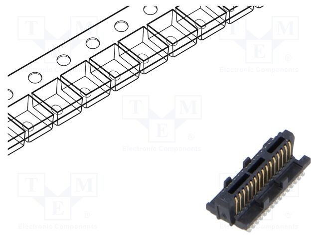Conector PCB-PCB tată PIN 15 0,5mm ST5 aurit SMT 1,5A SAMTEC