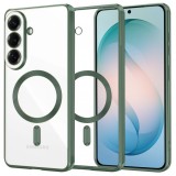 Husa MagSafe pentru Samsung Galaxy S26 Plus S947, Techsuit, Luxury Crystal, Verde Inchis