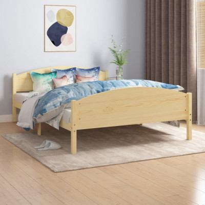 vidaXL Cadru de pat, 160x200 cm, lemn masiv de pin foto