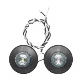 Set becuri tip led pentru lampi gabarit cu brat, diametru 60.5mm, culoare rosu si alb, 12V/ 24V