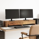 vidaXL Suport monitor cu sertare lemn vechi 100x27x15cm lemn prelucrat