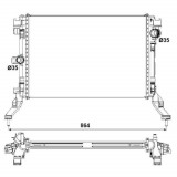 Radiator racire Renault Laguna Gt 2, 0 Dci 131kw ; Laguna/Laguna Gt Tip 2, 0 T 150kw Diesel/Benzina, Manual, Cu/fara AC, 686x363x32, Cu lipire fagure