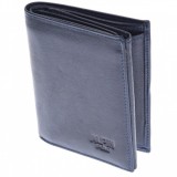 Portofel barbati din piele naturala, bleumarin, 9 x 12 cm, 401BLM, NANO BELT