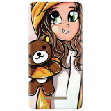 Husa silicon pentru Xiaomi Remdi Note 3, Girl With Little Bear