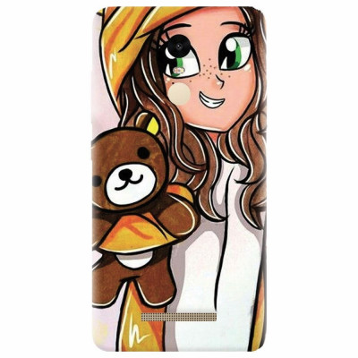 Husa silicon pentru Xiaomi Remdi Note 3, Girl With Little Bear foto