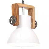 vidaXL Lampă suspendată industrială, 25 W, alb, 19 cm, E27, rotund 320540