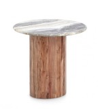 Cumpara ieftin Masuta lemn marmura Eloy 45x44 cm