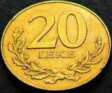 Moneda 20 LEKE - ALBANIA, anul 2000 * cod 269