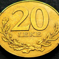 Moneda 20 LEKE - ALBANIA, anul 2000 * cod 269