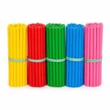 Cumpara ieftin Set betisoare scolare din lemn, 100 piese, multicolor, 8 cm, pentru numarat, sortare si activitati Montessori