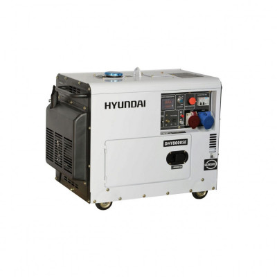 Generator de curent monofazat cu motor diesel Hyundai DHY8600SE foto