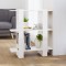 Bibliotecă/Separator cameră, alb extralucios, 80x30x87 cm