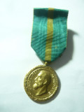 Medalie Meritul Comercial si Industrial cl I cu Carol I in efigie