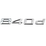 Emblema 840d pentru spate portbagaj BMW, chrom