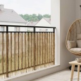 vidaXL Gard de Grădină Carbonizat 600 x 90 cm Stuf 42031266