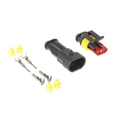 Conector ermetic auto Superseal 1.5 cu 2 pini, set complet cu pini si garnituri