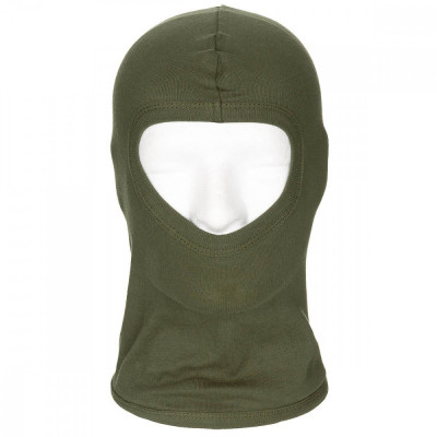 Cagula Bumbac, Subtire si Elastica Adult Balaclava &amp;quot;1 gaura&amp;quot; green MFH 10902B foto