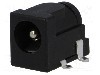 Conector alimentare DC, {{Tensiune nominala}}, {{Numarul de pini}} pini, seria {{Seria producatorului}}, 5,5/2,5mm. NINIGI - PC-GK2.5/SMD