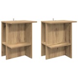 vidaXL Masă de cafea 2 pcs Stejar Artizanal 40 x 30 x 49 cm 8001078