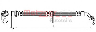 Conducta / cablu frana TOYOTA RAV 4 II (CLA2, XA2, ZCA2, ACA2) (2000 - 2005) METZGER 4110099 foto