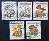 Ciuperci Otrăvitoare - Cehoslovacia 1989 - Set Complet 5 Timbre Individuale (Ștampilat / CTO) CP1_II
