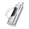 Adaptor Hoco Type-C M la Lightning F, cu Display Digital 3A 60W, UA32A, Argintiu