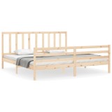 Cumpara ieftin Cadru de pat fara saltea, 200x200 cm, lemn masiv pin