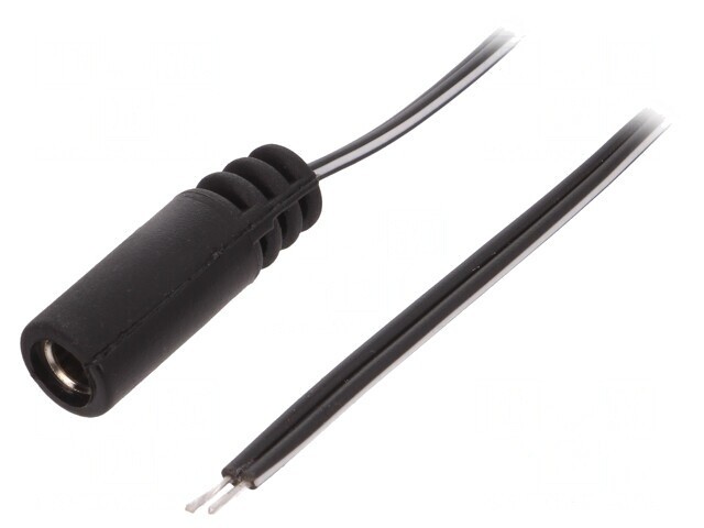 Cablu Alimentare DC 5,5/2,1 Soclu Drept 0,2m Negru
