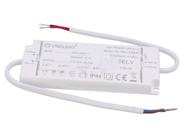 Alimentator LED 6W 12VDC 500mA IP44 220-240VAC