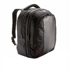 Rucsac Laptop captusit cu compartimete aditionale, Swiss Peak by AleXer, LP, poliester, pu, negru, breloc inclus foto