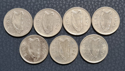 Irlanda 10 pence 1993 1994 1995 1996 1997 1999 2000 foto