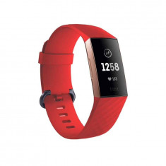 Curea Bratara Edman pentru Fitbit Charge 3 / 4, marimea L, Rosu