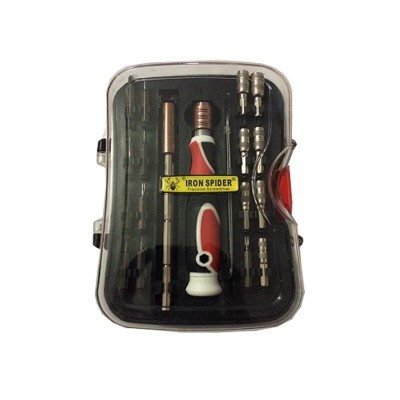 Set Surubelnita Cu 16 Capete Interschimbabile , Prelungitor , Penseta , Carcasa Protectie ABS foto
