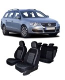 Set huse scaune dedicate Volkswagen Passat B6 2005-2010 (Bancheta Fractionata + huse cotiere), Umbrella