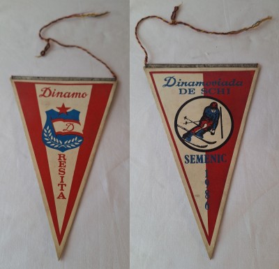 DINAMOVIADA de SCHI - Semenic 1986, Fanion de colectie - Dinamo foto