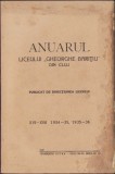 HST C291 Anuarul Liceului Gheorghe Baritiu Cluj 1934-35-36