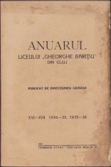 HST C291 Anuarul Liceului Gheorghe Baritiu Cluj 1934-35-36 foto