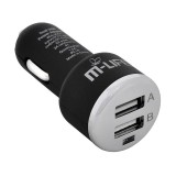 ALIMENTATOR AUTO USB DUAL 2A M-LIFE ML0001