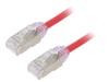 Cablu Patch Cord STP Cat6a 1m Rosu PANDUIT Ecranat Ethernet