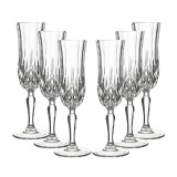 Pahar cu picior sampanie, Opera, din sticla cristalina, 130 ml, set 6 bucati