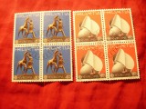 2 blocuri -Serie Elvetia 1974 Europa CEPT Sculptura ,stampila speciala 4x2valori, Stampilat