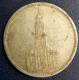 (A1084) MONEDA DIN ARGINT GERMANIA - 5 MARK 1934, LIT. A, BISERICA GARNIZOANA POTSDAM, Europa
