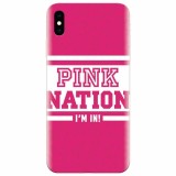 Husa silicon pentru Apple Iphone X, Pink Nation