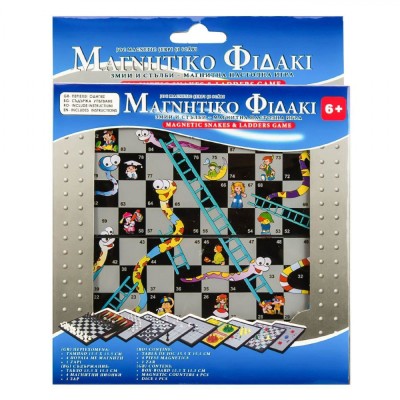 Joc de Societate Magnetic, șerpi și Scări, Portabil, Multicolor, 15.5x15.5 cm foto