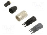 Conector M9 mamă aurit 125V IP40 3 pini BINDER