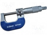 Micrometru 0-25mm NewBrand NB-MICR25, Precizie 0.01mm, Blocare, Etui